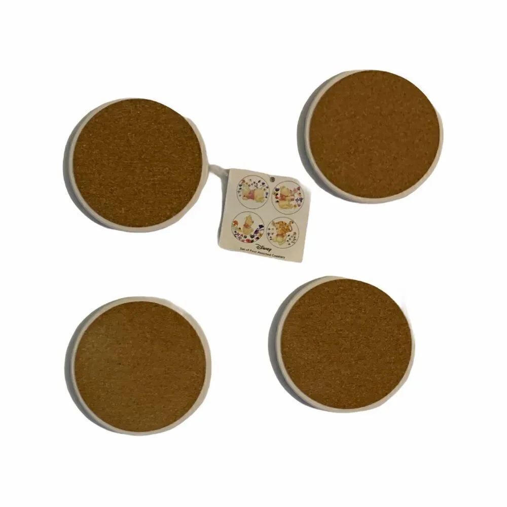 Set of 4 Ceramic Disney Winnie The Pooh Coasters - Picture 2 of 4